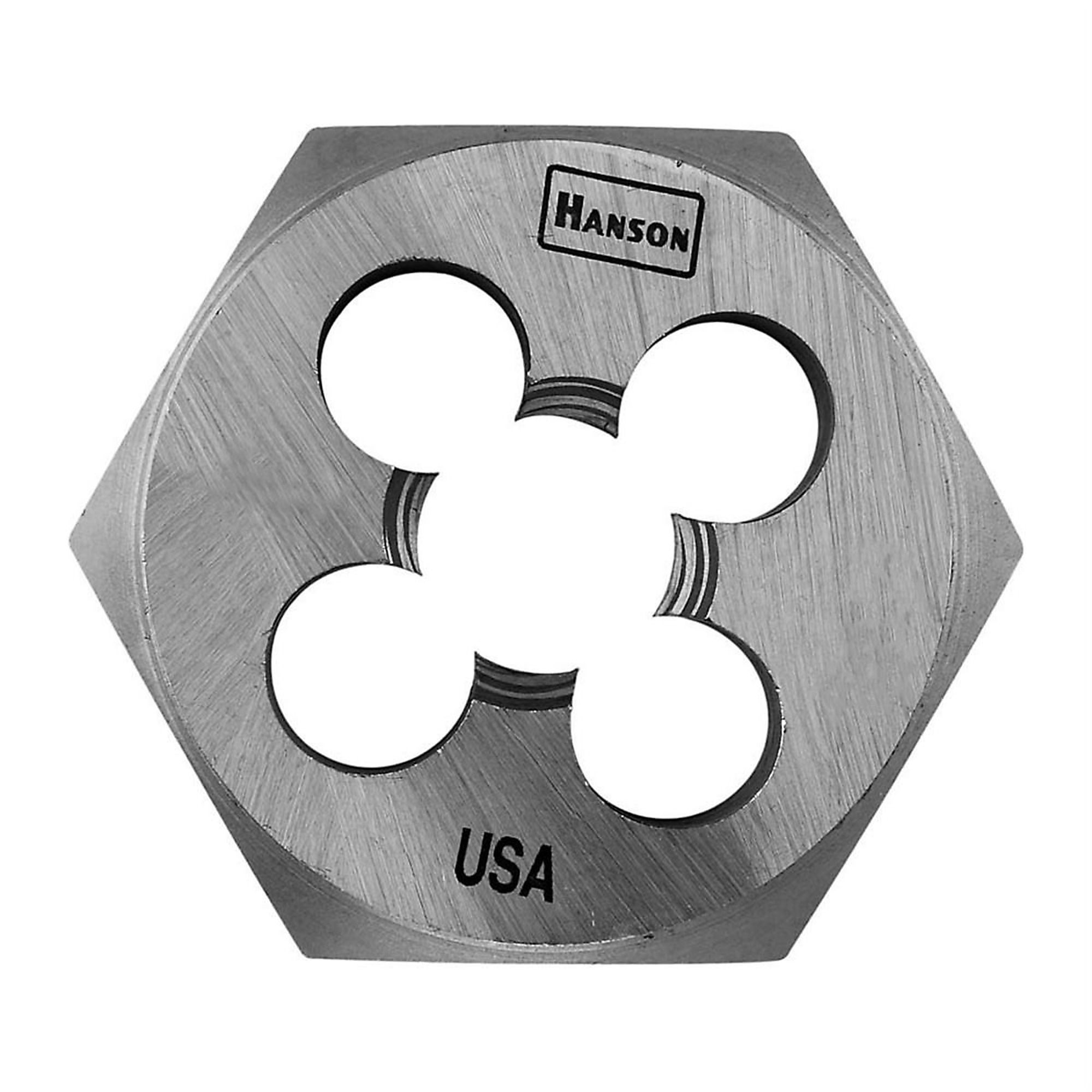 Hanson Hex Die — 3/4in.-16 NF, High Carbon Steel, 1-7/16in. Across Flats, Model# HAN6860